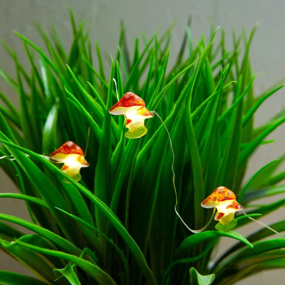 Red Mushrooms Light Strand - NWT